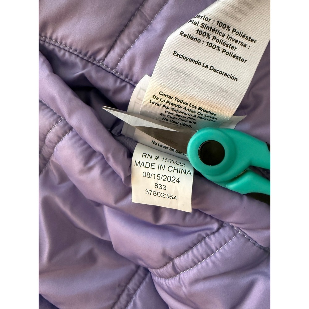 Eddie Bauer Girls‎ Reversible Jacket Size M 10-12 Purple Ombré Cozy Fleece Lined - Picture 12 of 14